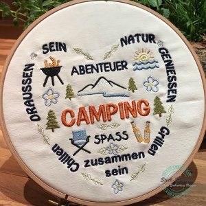 Stickdatei Camping Camper Herz 13x18