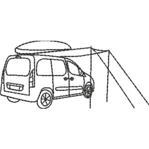 Stickdatei Mini Camper Van Camping