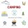 Stickdatei Camping Symbole / Icons 24 Dateien Set